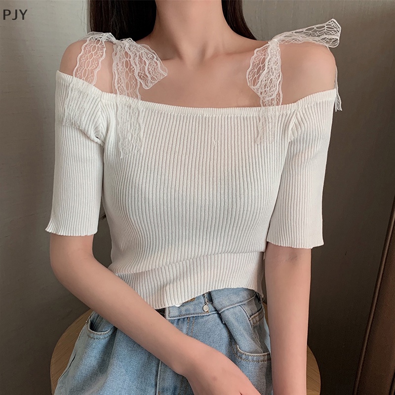 Áo Ren Hở Lưng PJY Y2k Thời Trang Quyến Rũ Cho Nữ