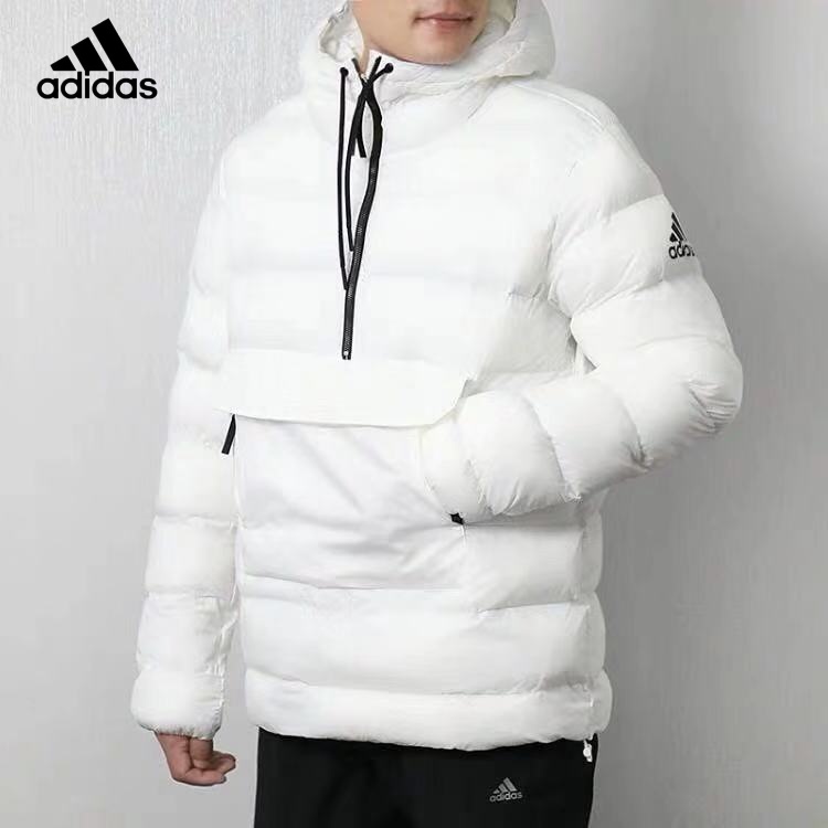 Áo Khoác Thể Thao Adidas 100% Chính Hãng Có Mũ Trùm Dày Dặn Chống Gió CY8638