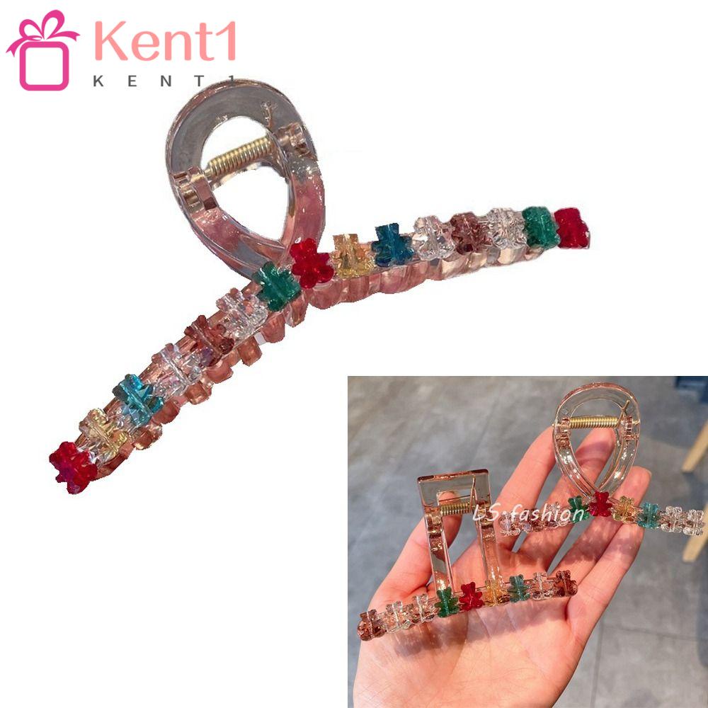 KENT1 Kẹp Tóc Càng Cua Đính Đá Thời Trang Cho Nữ