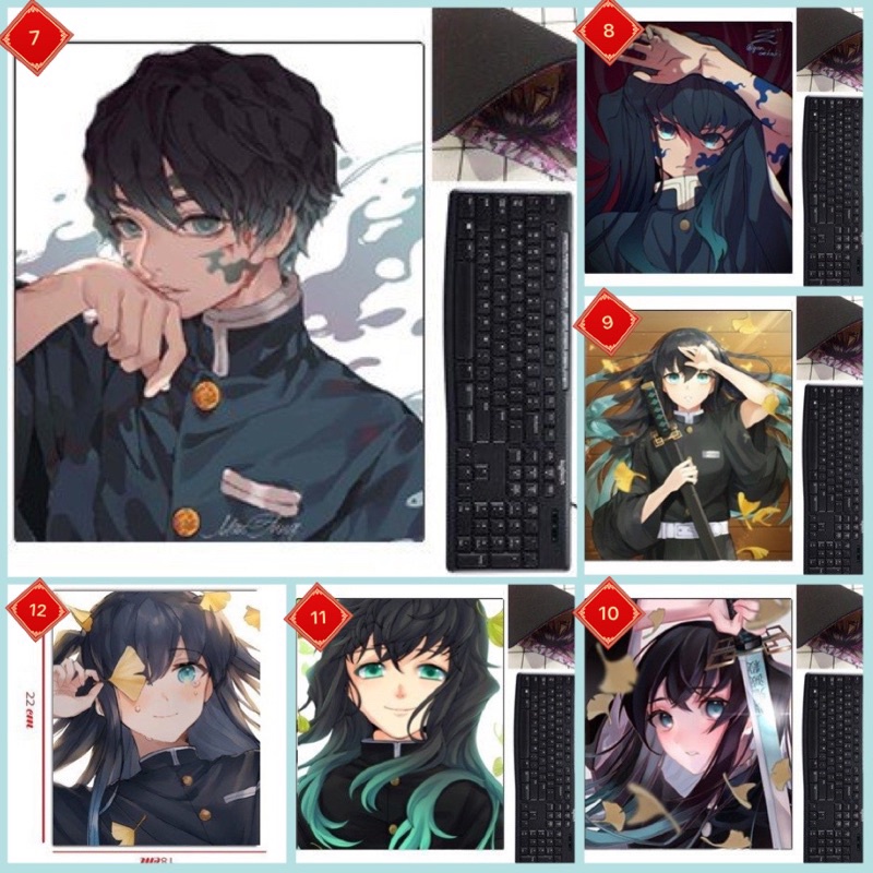 Bàn di chuột Tokitou muichirou / lót chuột kimetsu no yaiba / kê chuột hình Tokitou muichirou