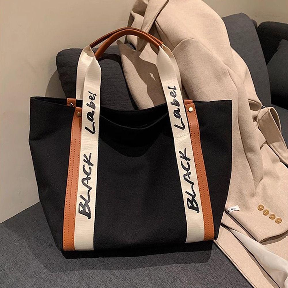 DYRUIDOJ Túi Xách Canvas Cỡ Lớn In Chữ Thời Trang Đường Phố Cho Nữ