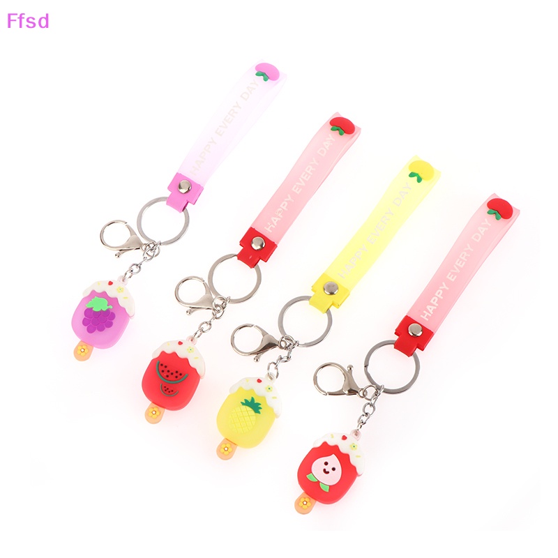 {Ffsd} Móc Chìa Khóa Mặt Búp Bê Hoạt Hình Mắt To Bằng silicon Phụ Kiện Xe Hơi * Bán Chạy