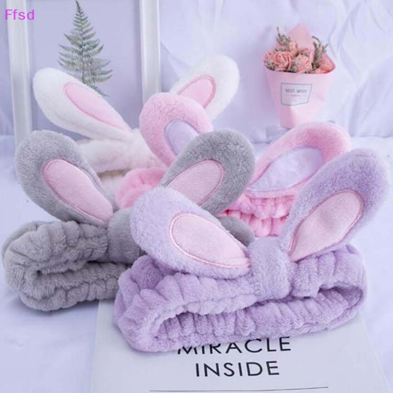 {Ffsd} Băng Đô Rửa Mặt / Tắm / Trang Điểm Tai Thỏ Dễ Thương * Bán Chạy