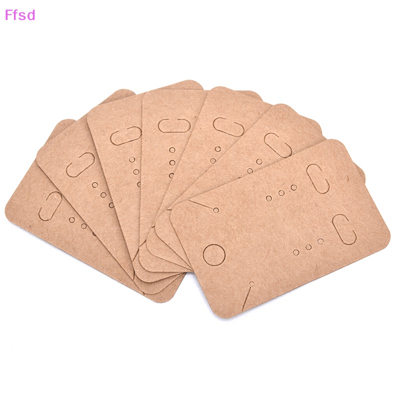 {Ffsd} Set 100 Thẻ Giấy Kraft Trưng Bày Trang Sức Bông Tai Vòng cổ