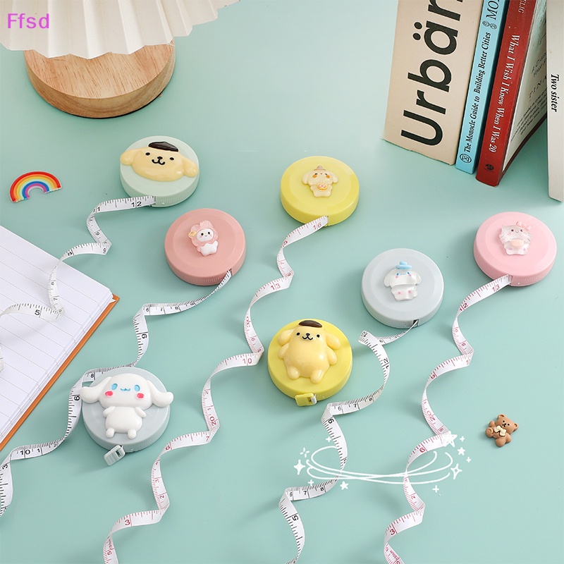 Thước Dây Mềm Đo Tự Động Dài 1.5m Nhỏ Gọn Họa Tiết Hoạt Hình Dành Cho Thợ May / May Vá