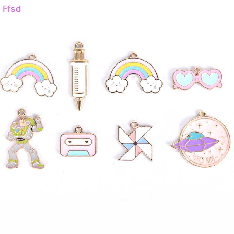 {Ffsd} Set 10 Mặt Dây Chuyền Hợp Kim Tráng Men Hình Cối Xay Gió Làm Trang Sức Thủ Công DIY Bán Chạy