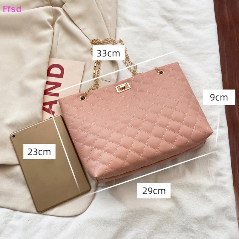 Túi Đeo Chéo Vai Bằng Da Cỡ Lớn Họa Tiết Kim Cương Cho Nữ