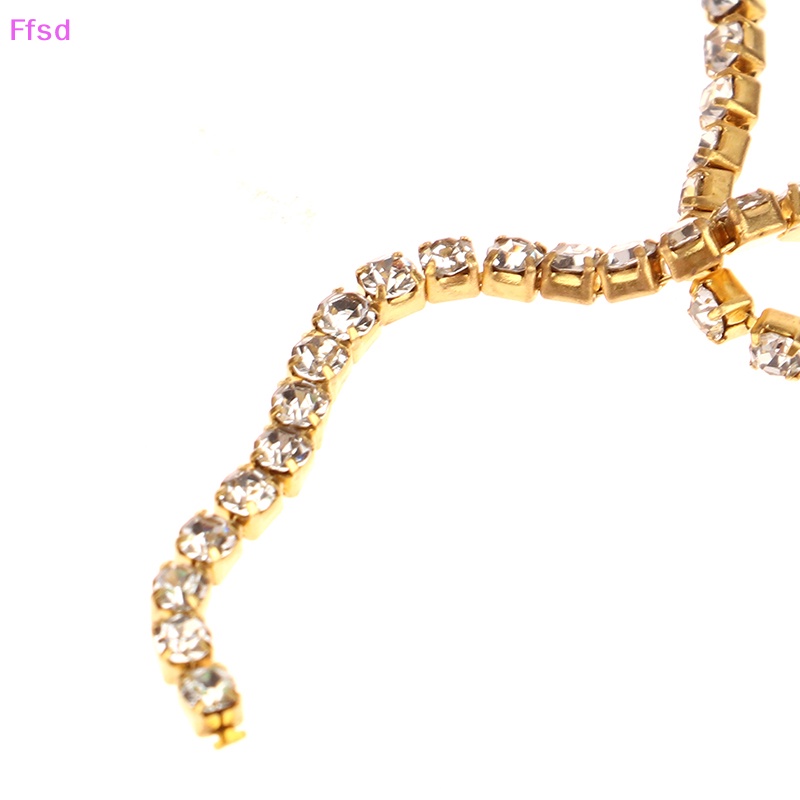 1 Cuộn Dây Xích 10M 2.0mm Đính Đá Lấp Lánh Dùng Trang Trí Quần Áo DIY