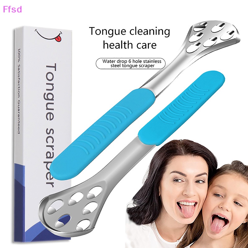 Dụng Cụ Nạo Lưỡi Di Động Bằng Thép Không Gỉ Chống Trượt Có Thể Tái Sử Dụng