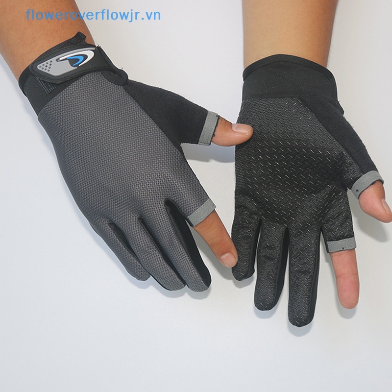 Găng Tay Chống Trượt Hai Ngón Thoáng Khí Bền Bỉ Dùng Khi Đi Câu Cá / Đạp Xe