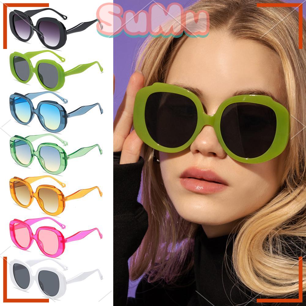 SUMU Kính Mát Oversized Gọng Tròn Thời Thượng Cho Nữ