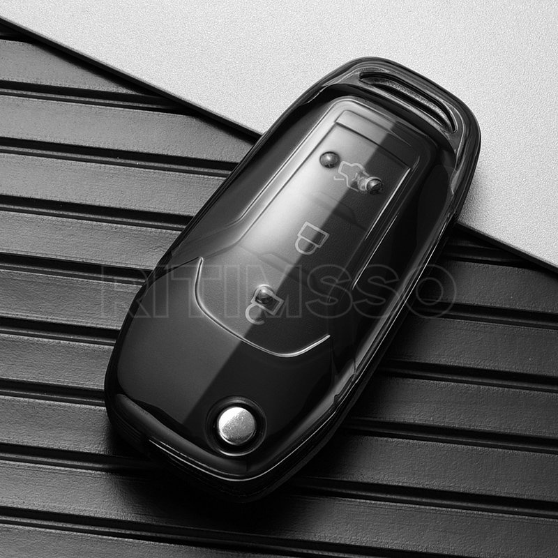 Vỏ Bọc Chìa Khóa Điều Khiển Từ Xa Bằng TPU Trong Suốt Cho Ford Figo 2017 Mondeo 5 Ecosport Fiesta Mk8 Everest Ranger Fusion Kuga Escort F15