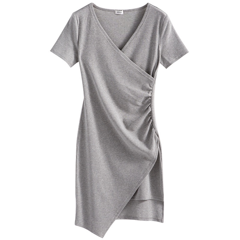 Đầm Ngắn Dáng Ôm Bằng Cotton Màu Đen Trơn Thời Trang Mùa Hè 2023 Dành Cho Bạn Nữ