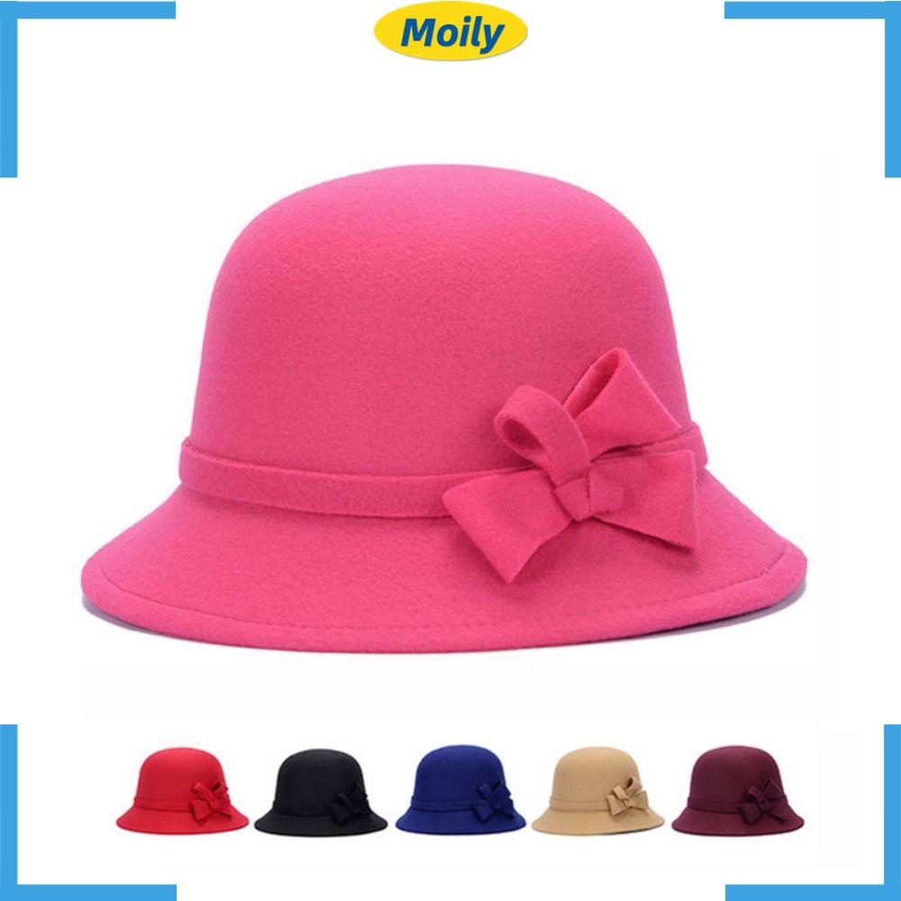 MOILYVN Mũ Fedoras Thời Trang Thu Đông Phong Cách Vintage