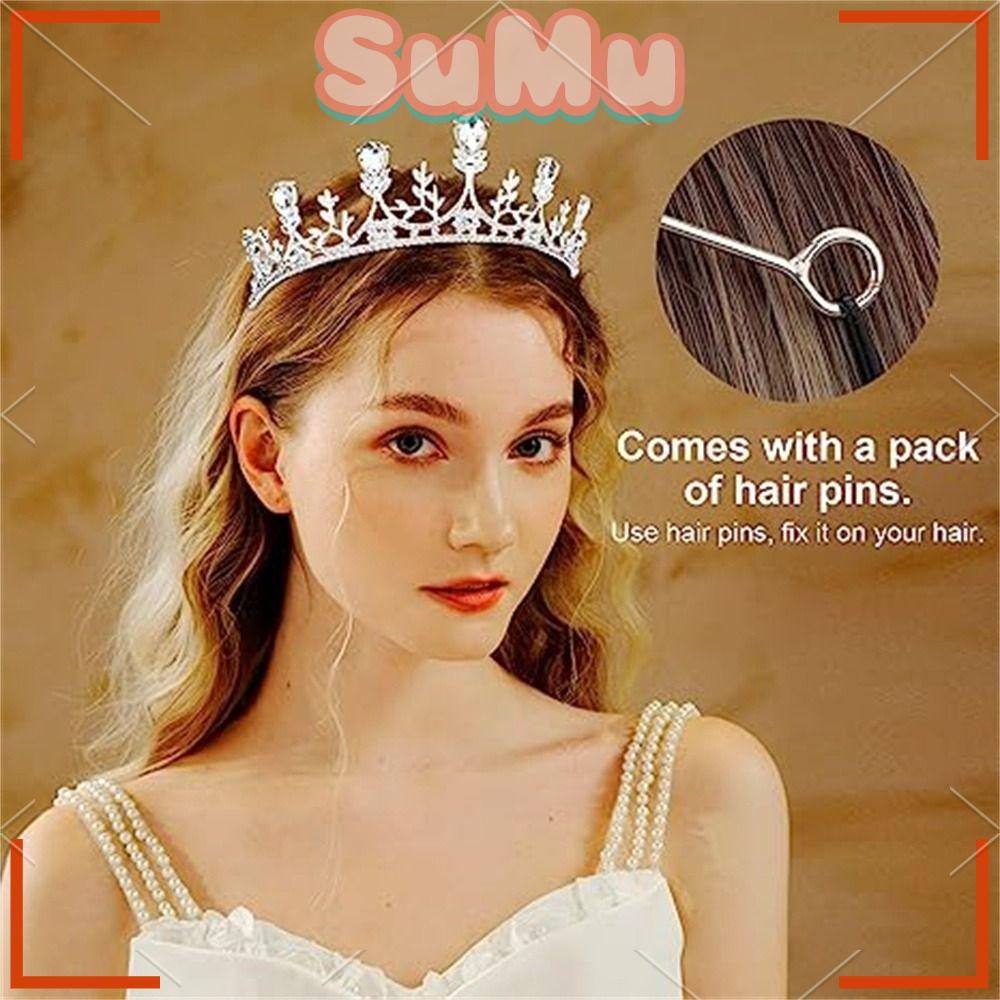 SUMU Vương Miện Đính Đá Pha Lê Sang Trọng Cho Cô Dâu