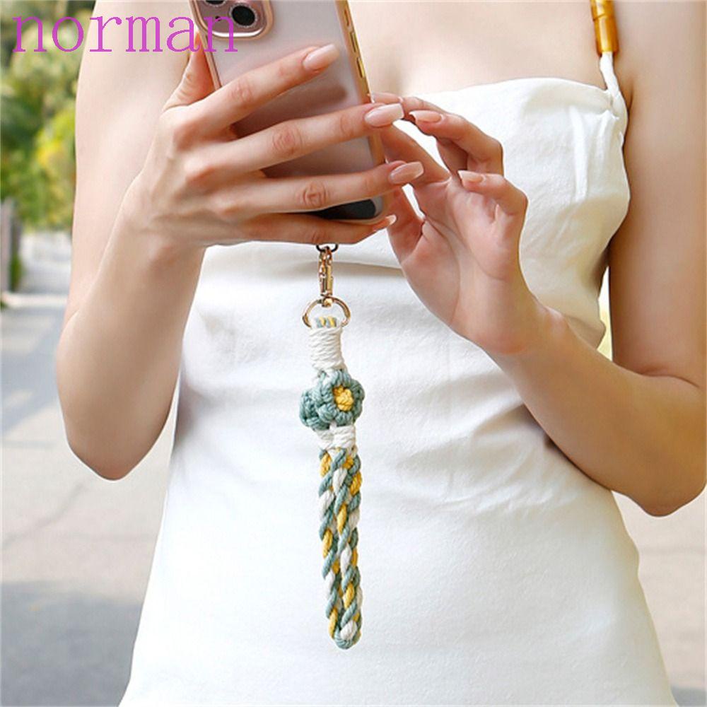 NORMAN Dây Đeo Cổ Tay Gắn Túi Điện Thoại Trang Trí Phong Cách Nông Thôn