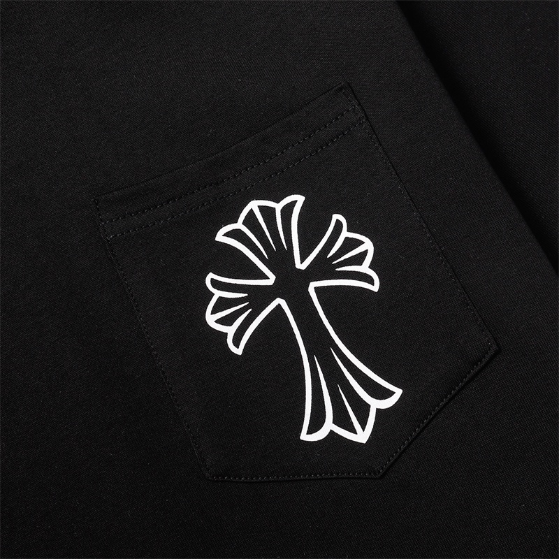 Chr-come88he-áo Thun Cotton Nguyên Chất Ngắn Tay Dáng Rộng In Dấu Hiệu Sanskrit Phantom Thời Trang Mùa Hè Mới Chất Lượng Cao Cho Nam Và Nữ