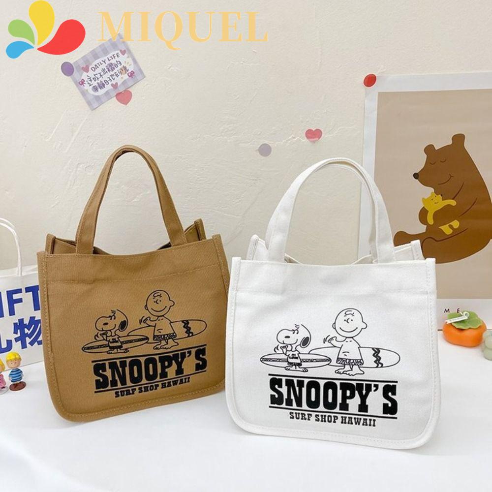 MIQUEL Túi vải Cỡ Lớn In Hình Snoopy Phong Cách Hàn Quốc Cho Mẹ Bỉm Sữa