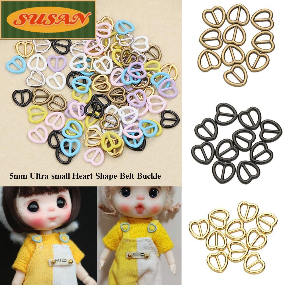 SUSANS Set 10 / 20 Khóa Cài Hình Trái Tim 9 Màu Cho Túi Xách Búp Bê