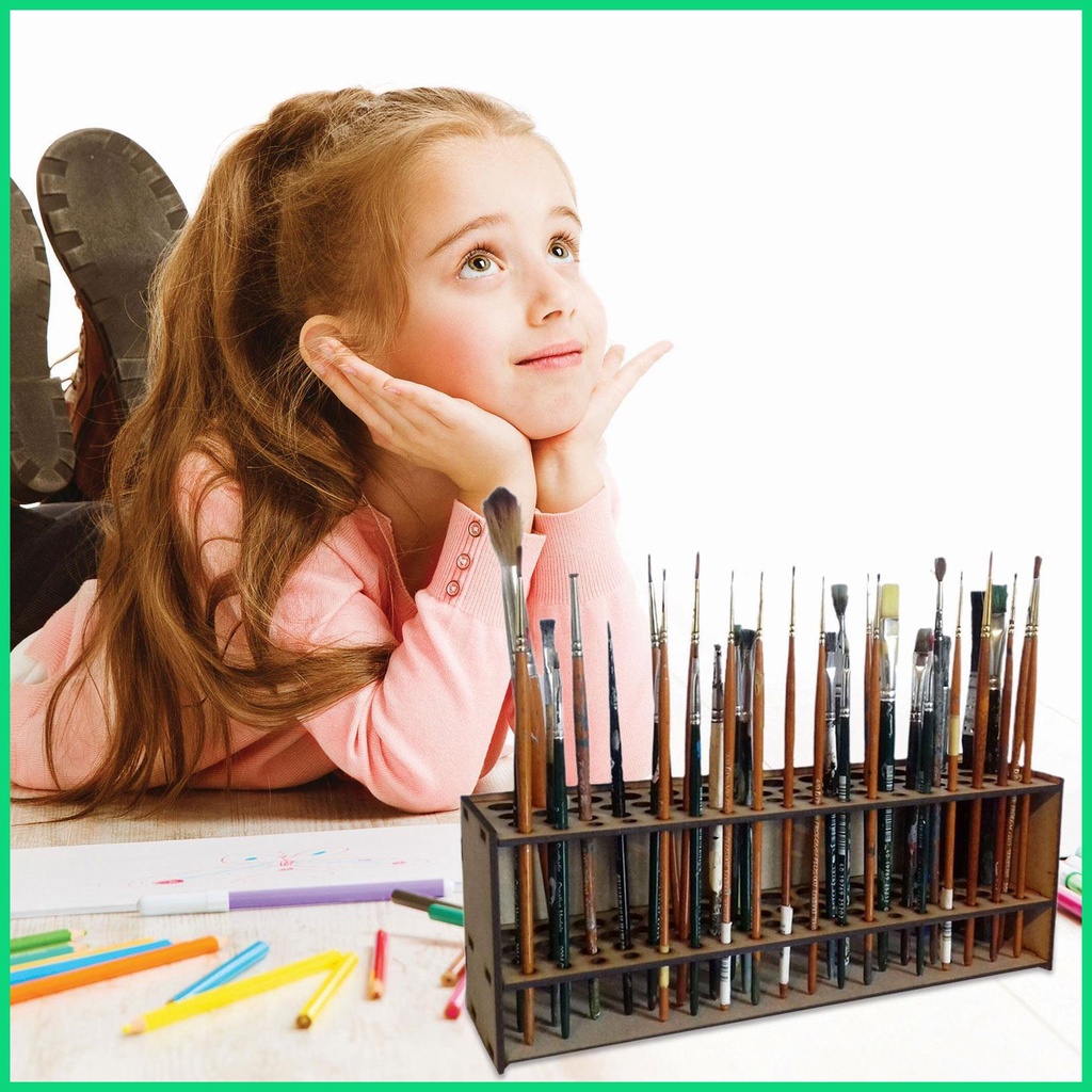 Giá Đỡ Cọ Vẽ 67 Lỗ Gắn Tường Tiện Dụng Cho jiwvn