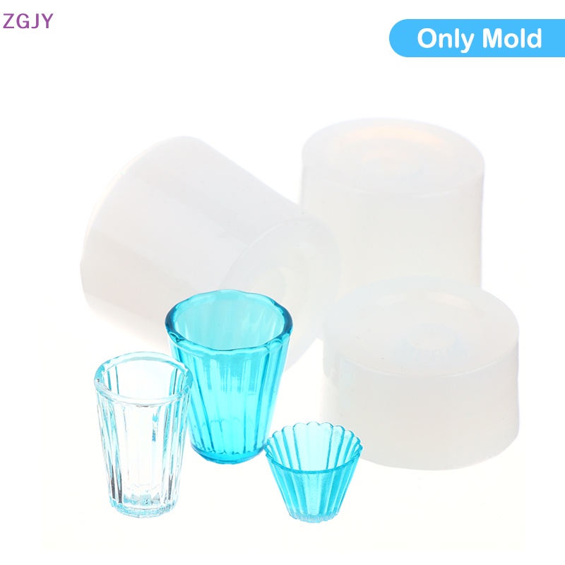 Khuôn Silicon Làm Ly Trà Sữa / Món Tráng Miệng Mini 1: 12 Độc Đáo Trang Trí Nhà Búp Bê Mới