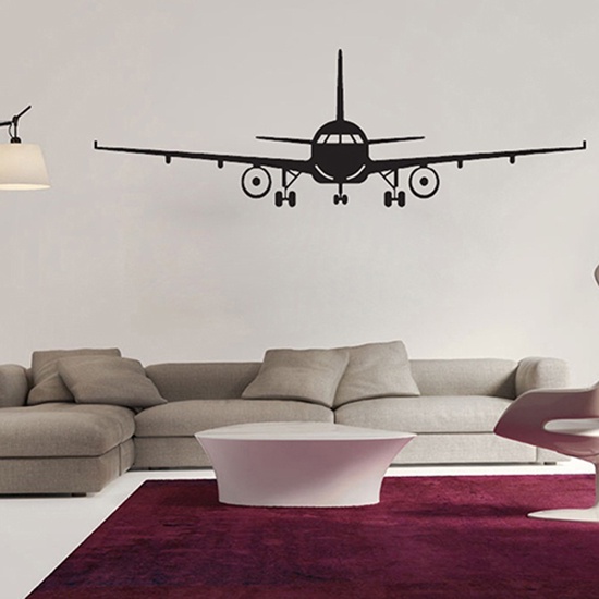 Miếng Dán Tường Trang Trí Hình Máy Bay 3D Nhiều Kích Cỡ Khác Nhau DIY