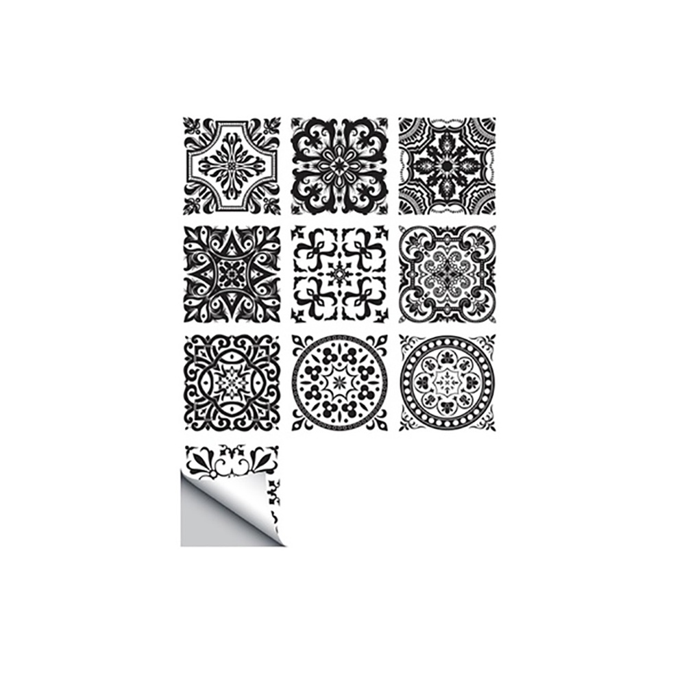 Set 10 Miếng Dán Trang Trí Sàn Nhà Chống Thấm Nước Phong Cách Châu Âu