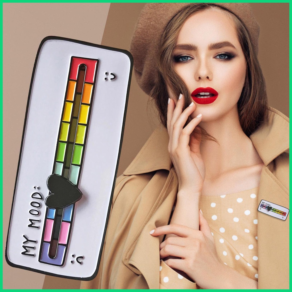 Ghim Cài Áo Hình Trái Tim Biểu Tượng Cảm Xúc Tâm Trạng Mới Cho jiwvn