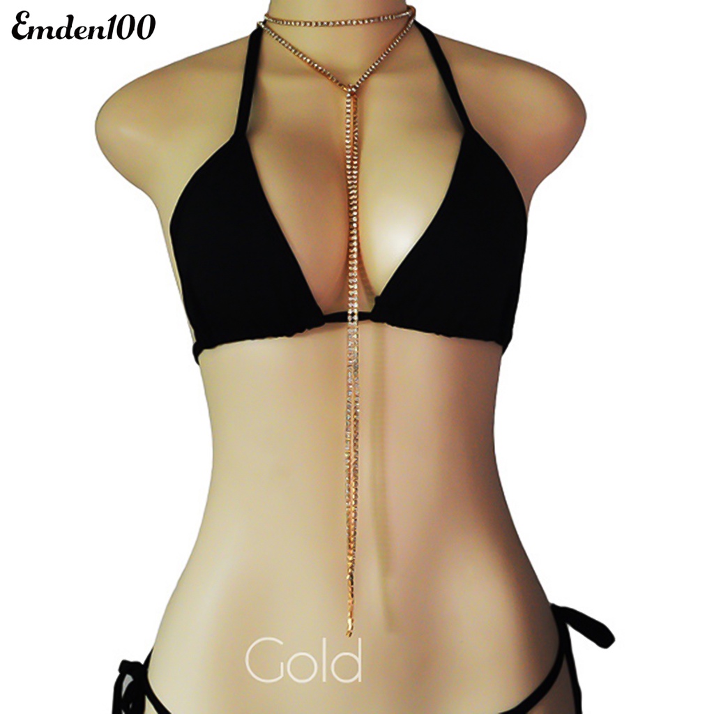 Vòng Cổ Choker Dáng Dài Đính Đá Thời Trang Cá Tính