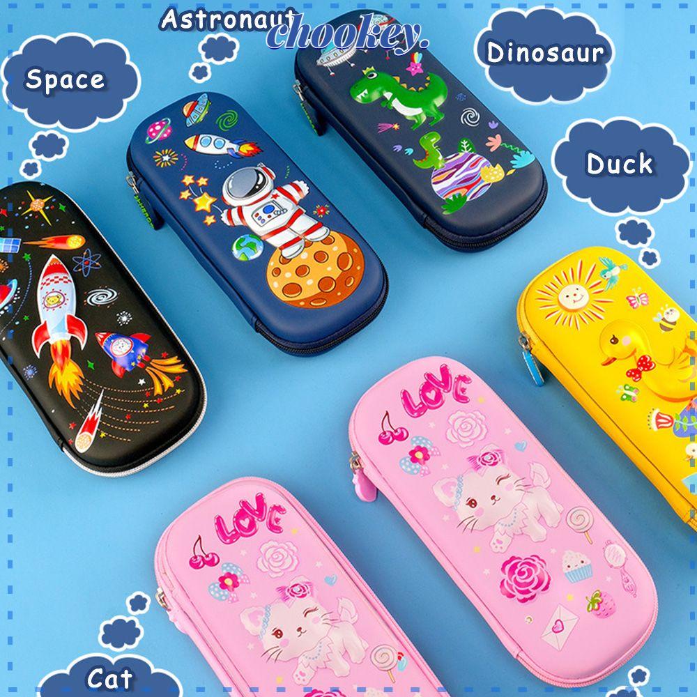 CHOOKEY Hộp Đựng Bút EVA Họa Tiết Vũ Trụ 3D Dễ Thương Cỡ Lớn Chống Thấm Nước Tiện Dụng