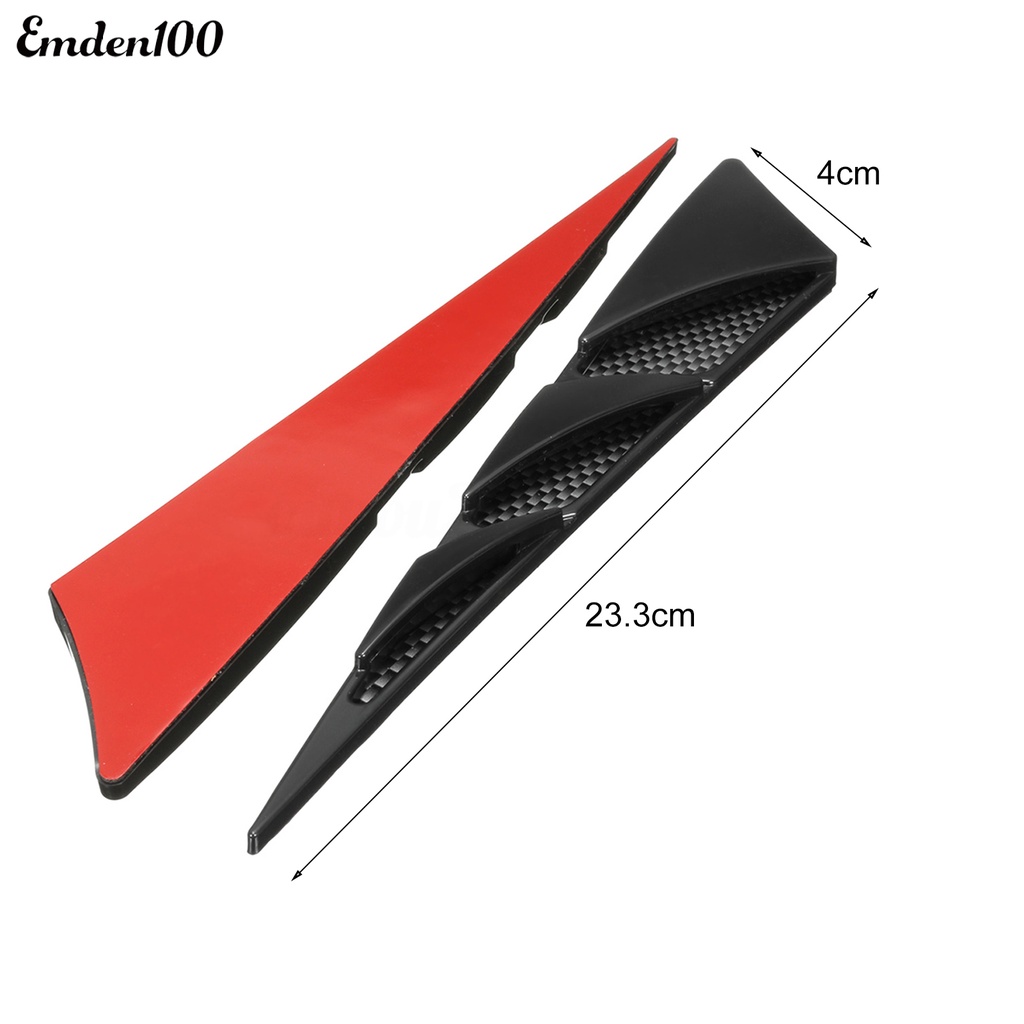1 Cặp Miếng Dán Lỗ Thông Gió Tự Dính Chống Mài Mòn Bằng ABS Cho Xe Hơi