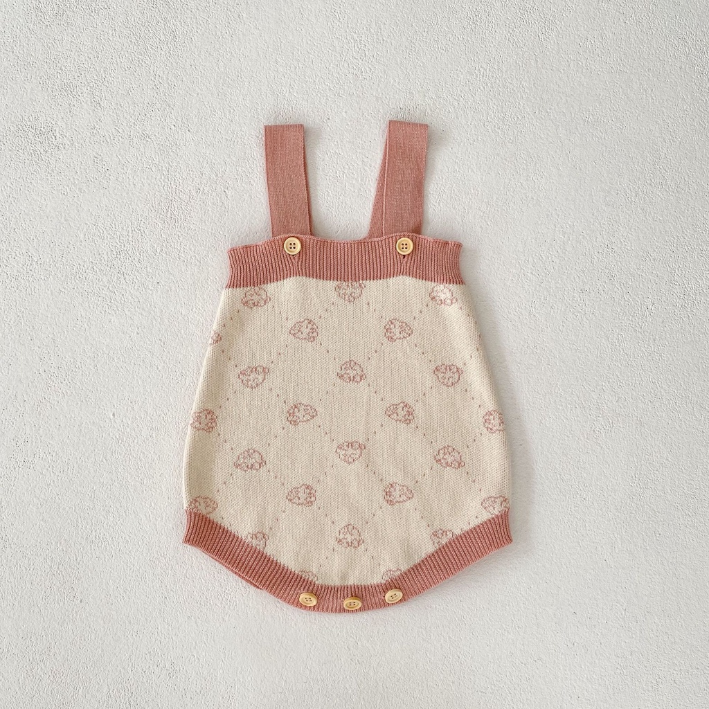 Set Đồ Mùa Thu 2 Món Gồm Áo Khoác Dệt Jacquard In Họa Tiết Đầu Gấu Dễ Thương Có Dây Đeo Cho Bé Gái Sơ Sinh 2023 HZCM