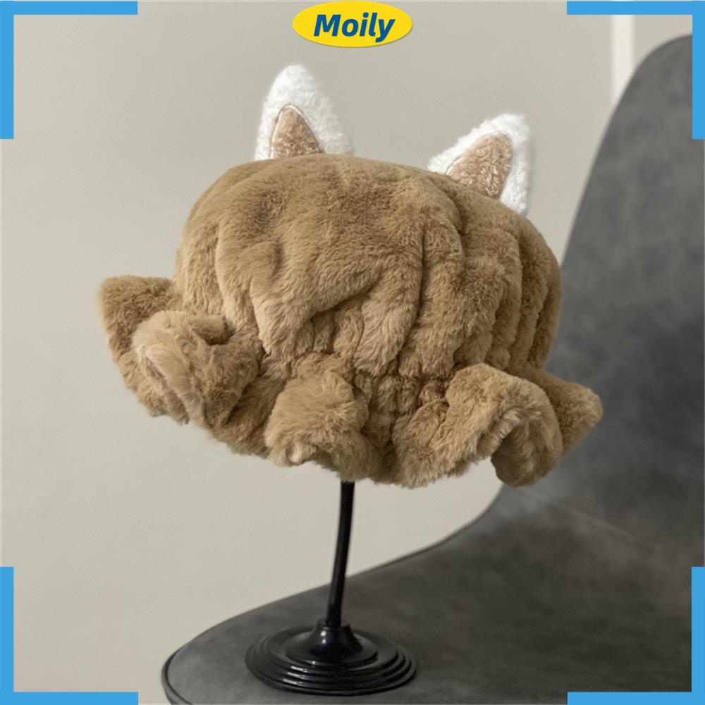 MOILYVN Nón Tai Bèo Dày Dặn Giữ Ấm Màu Sắc Dễ Thương Xinh Xắn