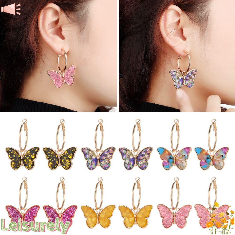 LEILY Bông Tai Hình Bướm Thời Trang Cho Nữ