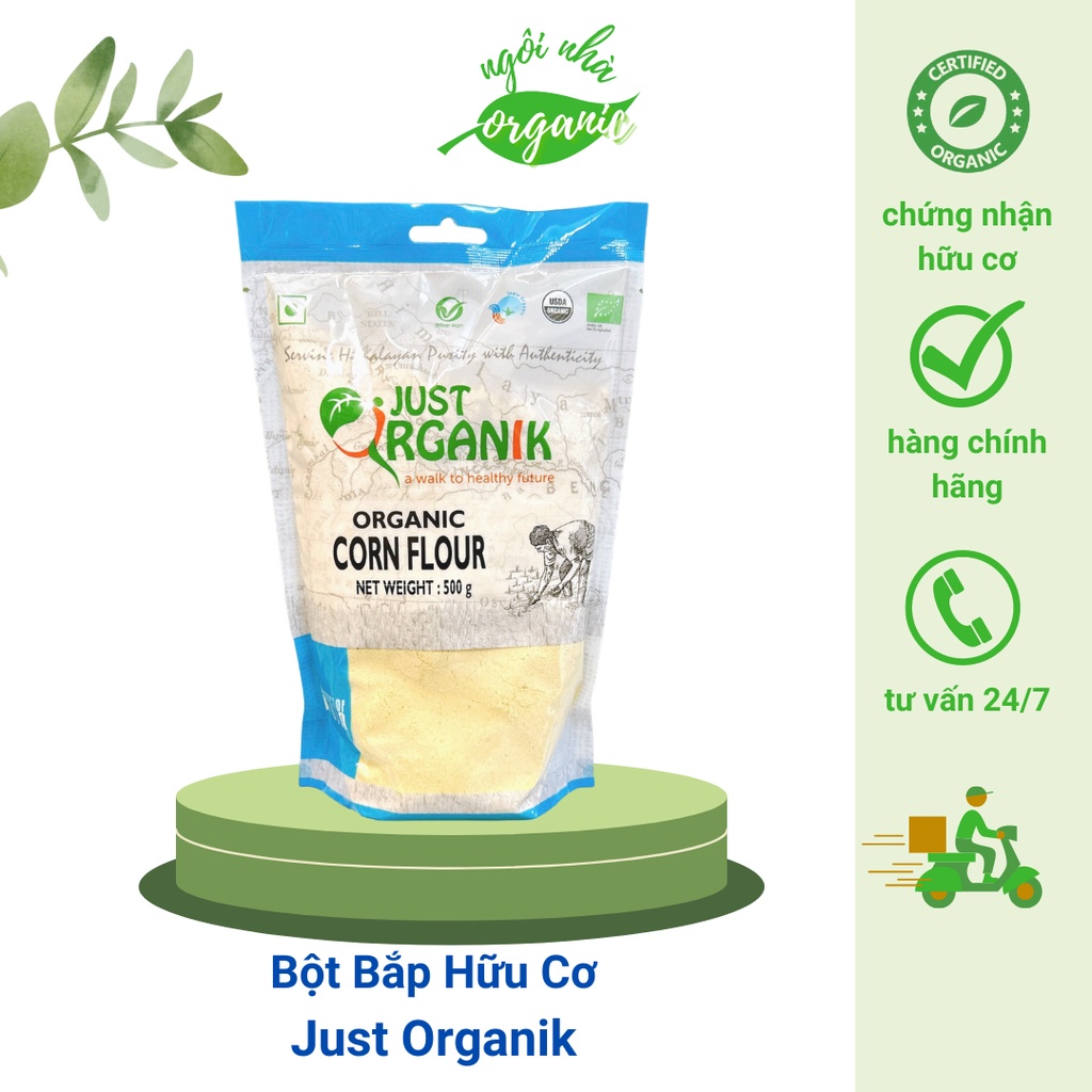 Bột bắp hữu cơ Just Organik 500g