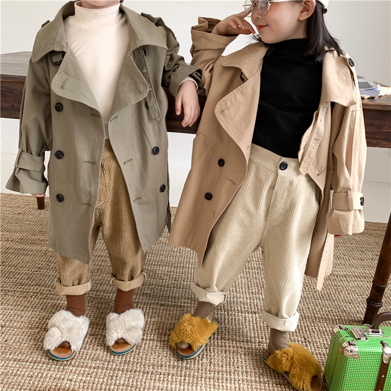 Hàng Mới Về  Áo Khoác Gió Dáng Dài Phong Cách Hàn Quốc Thời Trang Mùa Thu 2023 Mới Cho Bé Trai Và Bé Gái