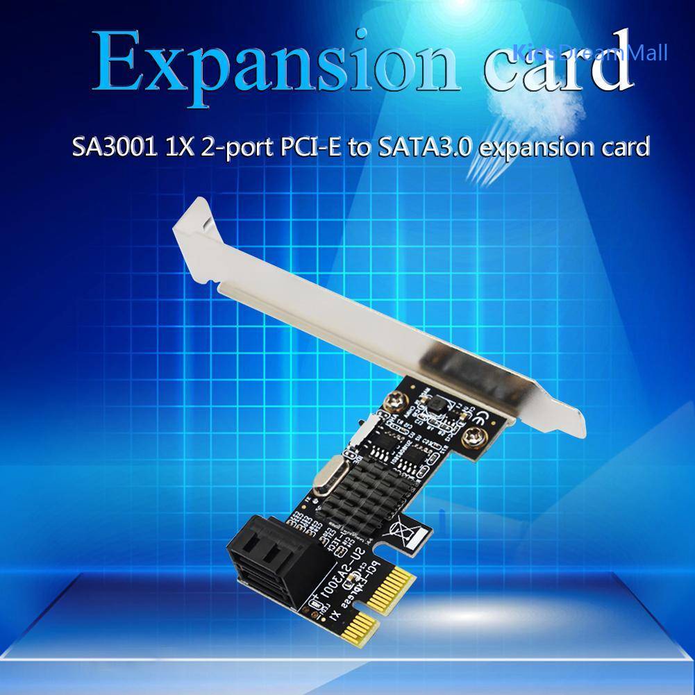 Card Chuyển Đổi SA3001 2 Cổng SATA III SATA 3.0 Sang PCIe 1X Kèm Giá Đỡ