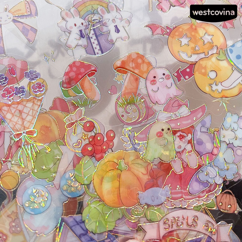 [WSTN]✎Bộ 6 Tấm Sticker Dán Trang Trí Laptop / Xe Đạp Chống Nước Đa Năng Có Thể Tái Sử Dụng