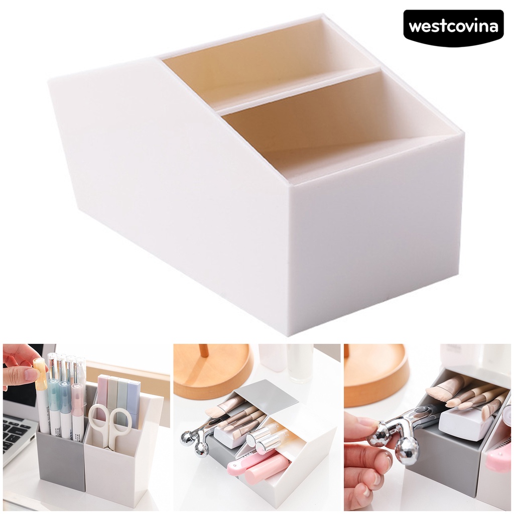 [WSTN]✎Hộp Đựng Cọ Trang Điểm Sức Chứa Lớn Tiết Kiệm Không Gian
