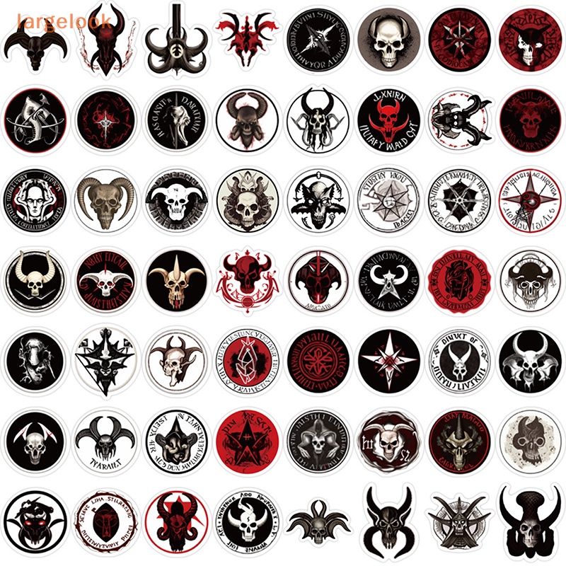 Bộ 56 Miếng Dán Hình Ma Kinh Dị Dùng Trang Trí Xe Hơi / Laptop / Sổ Tay / Điện Thoại DIY