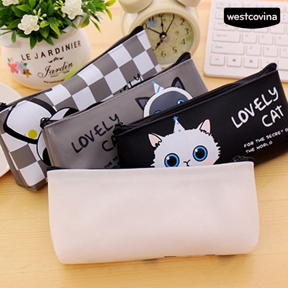 [WSTN]✎Túi Đựng Bút Chì / Đồ Trang Điểm Chống Thấm Nước In Hoạt Hình Dễ Thương Cho Bé