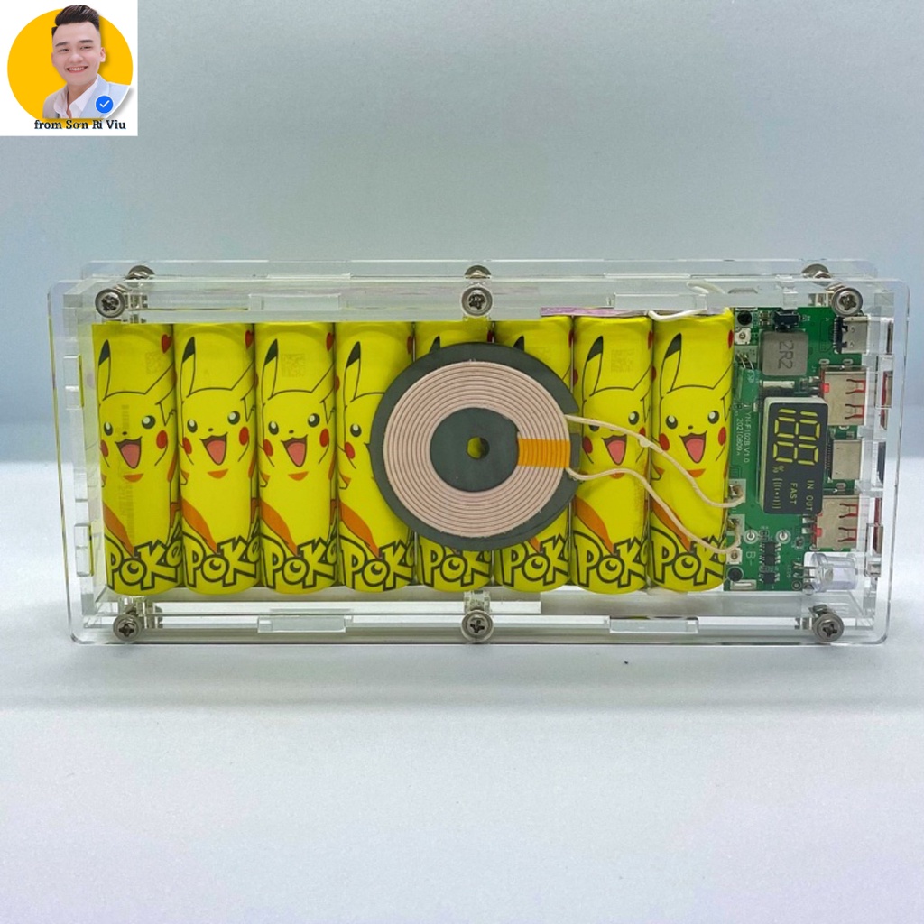 Sạc Không Dây 20000 mAh Mica,8 PIN 18650,Sạc Nhanh 30W QC 3.0-Lỗi 1 Đổi 1 Trong 14 Ngày