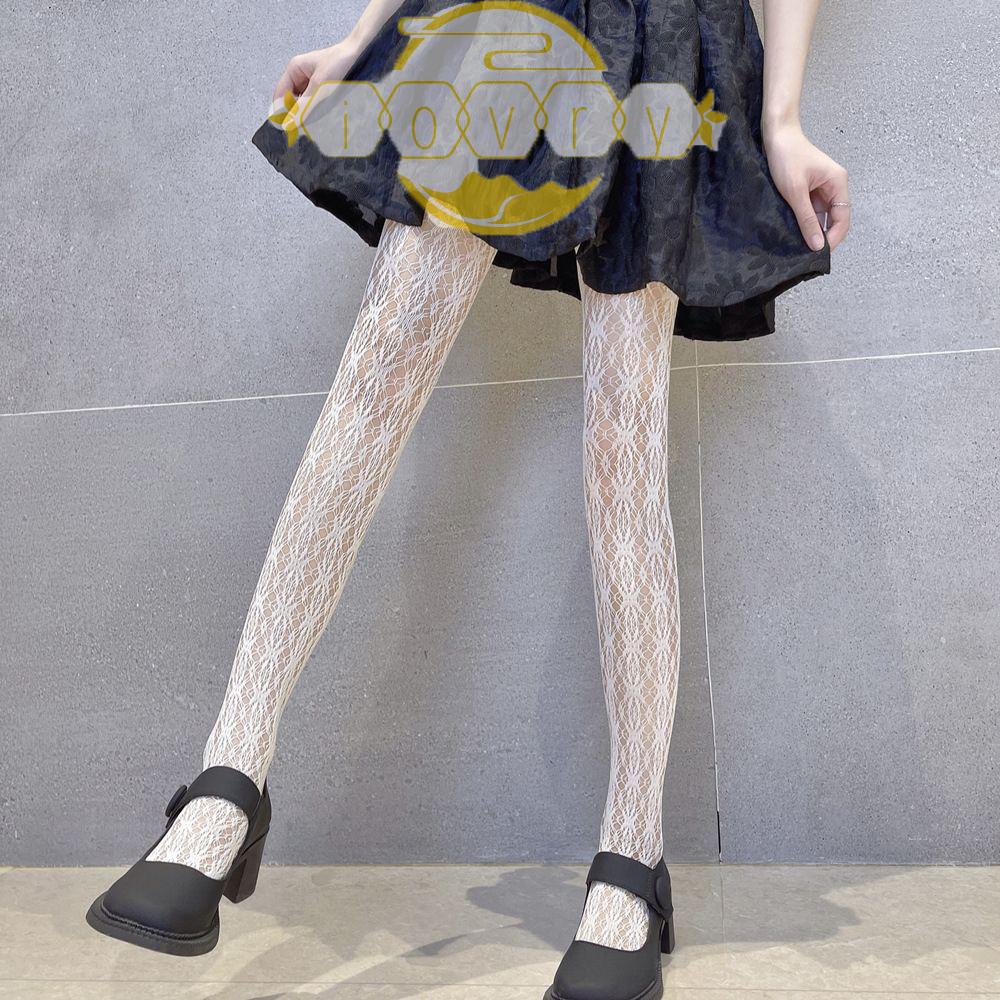 IVORY Quần Tất Lưới Không Đường May Phong Cách Lolita Thời Trang Cho Nữ