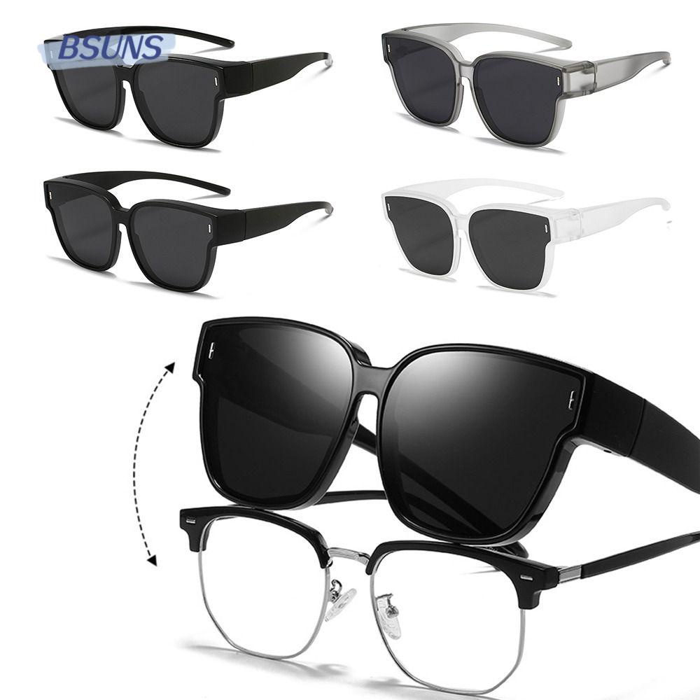 BSUNS Kính Chống Nắng Phân Cực Mặt Vuông Bảo Vệ Chống Tia UV Kiểu Retro Cho Nam Và Nữ