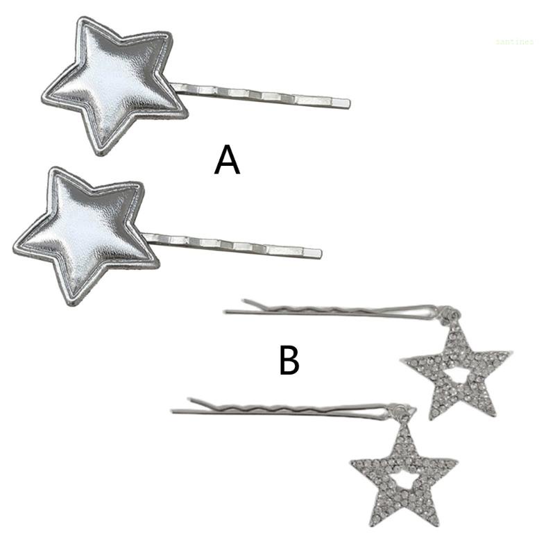 Kẹp Tóc Ngôi Sao Bằng Kim Loại Phong Cách Harajuku Cổ Điển Thời Trang Cho Nữ Y2K 90s