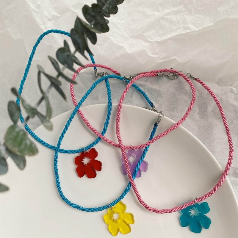 Mặt Dây Chuyền Bằng Acrylic Hình Hoa Sáu Cánh DIY