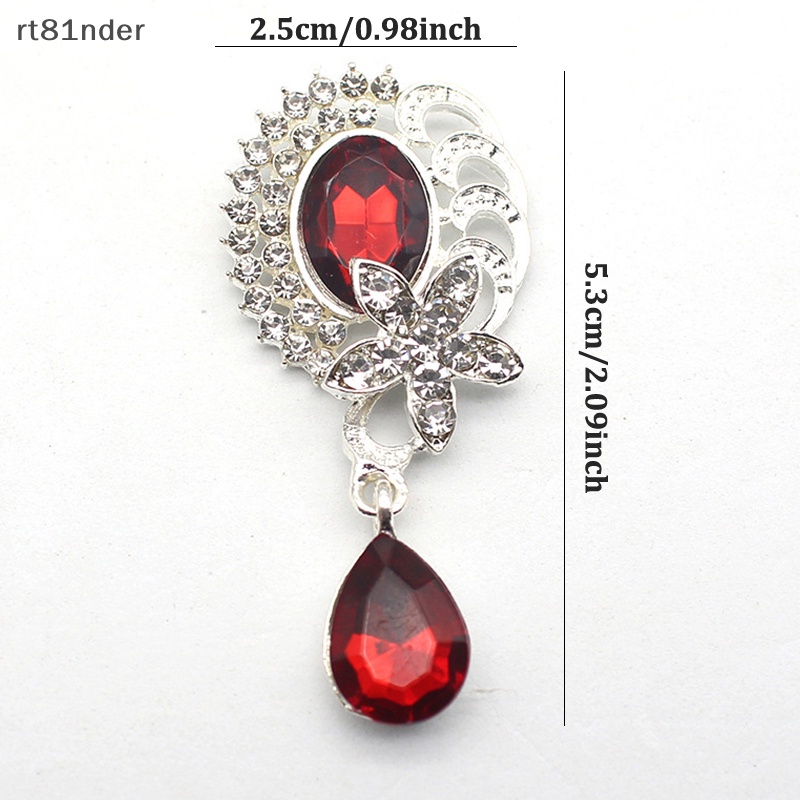 Cài Áo Hình Giọt Nước 25 * 53MM Bằng Hợp Kim Đính Đá Phong Cách Thời Trang