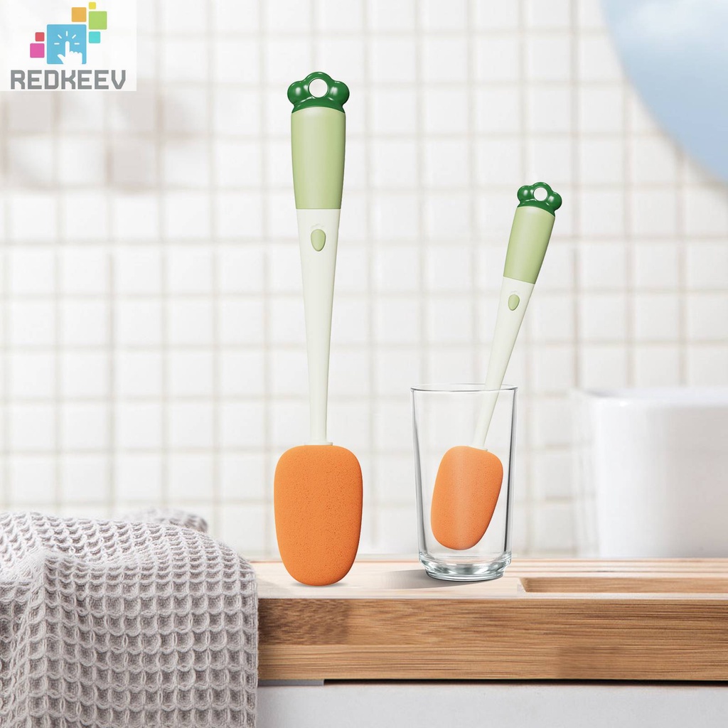 Cọ Rửa Bình Nước 3 Trong 1 Hình Củ Cà Rốt