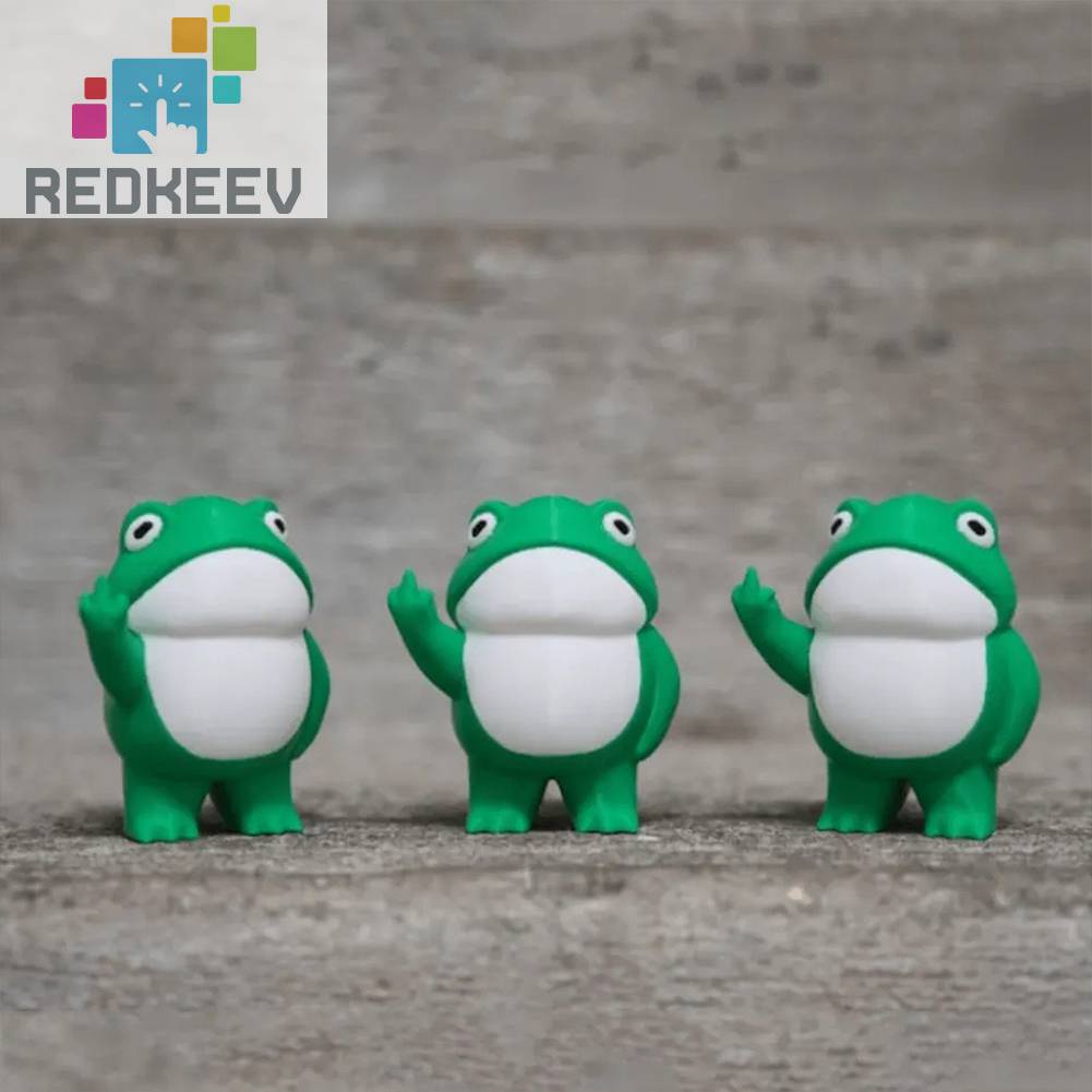 Mô Hình Chú Ếch Đứng Sáng Tạo Dễ Thương Chống Thấm Nước Trang Trí Nhà Cửa