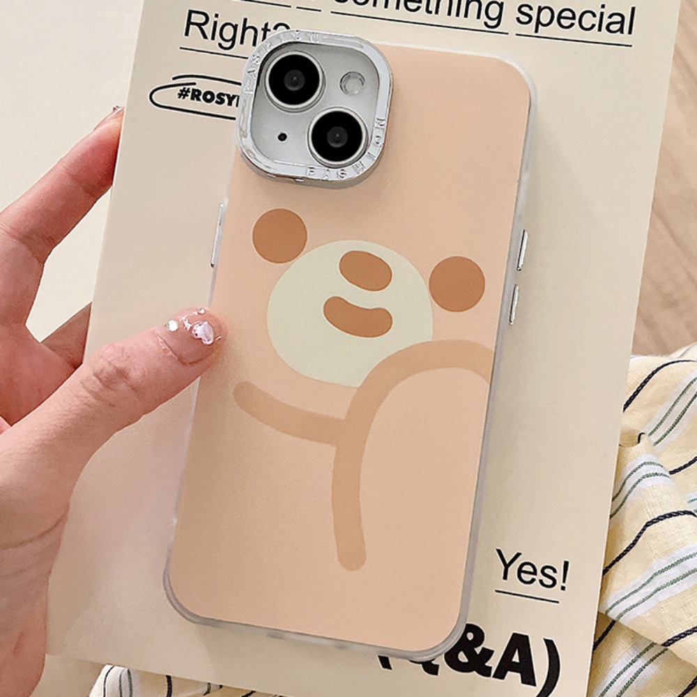 Ốp Điện Thoại TPU Mềm Chống Sốc Mạ Điện Họa Tiết Gấu Hoạt Hình Cho IPhone 14 13 12 11 Pro Max X XR 8 7 Plus